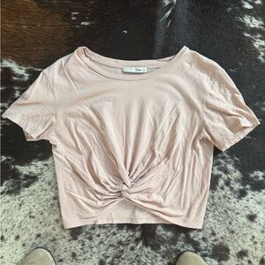Wilfred Blush Twist-Front Crop Top